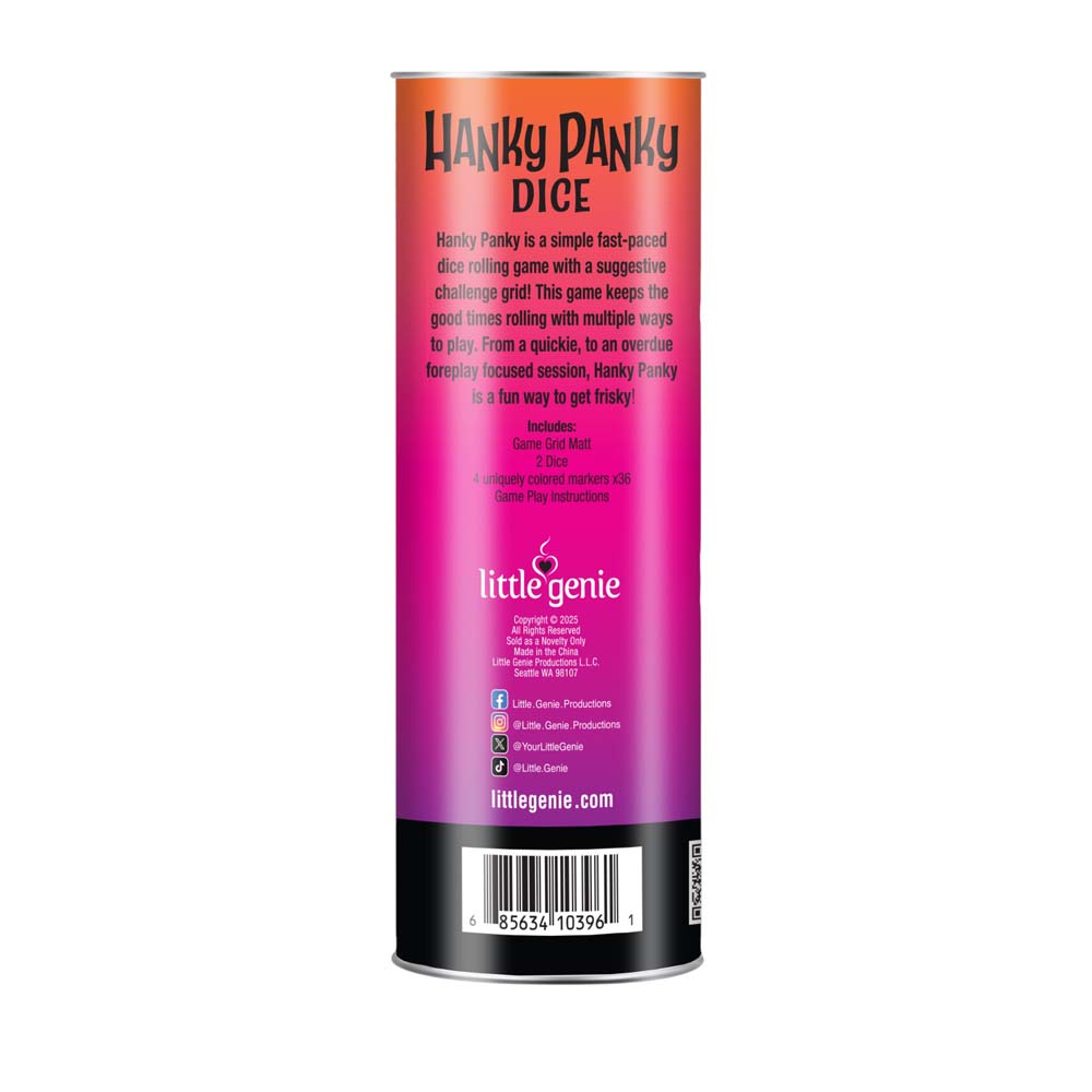 Hanky Panky Dice Game Game for Couples