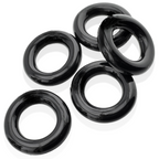 JACKER 5-STACK five-pack tube super-strong  cockrings BLACK