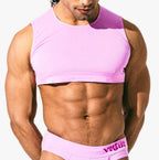 Unisex Large - Mini Crop Top Sheer - Taffy