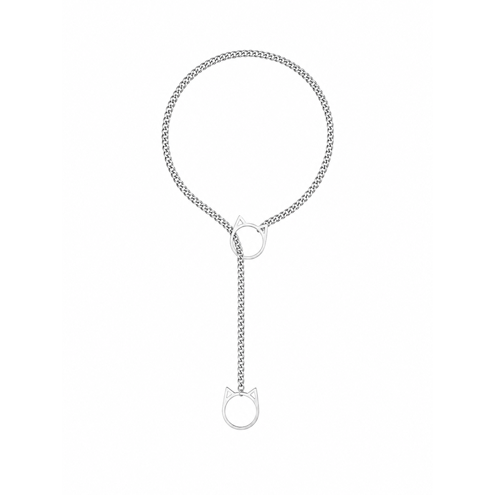 CAT O RING SLIP CHOKE CHAIN-SILVER