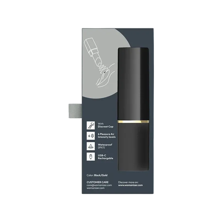 Womanizer Beauty Air-Pulse Clitoral Stimulator – Black and Gold