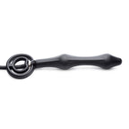 Devils Rattle Inflatable Silicone Anal Plug with Cock and Ball Ring