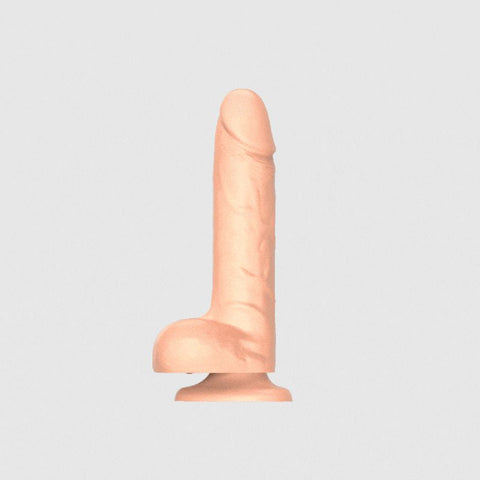 ROTATING & VIBRATING REALISTIC DILDO - L - VANILLA