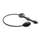 Devils Rattle Inflatable Silicone Anal Plug with Cock and Ball Ring