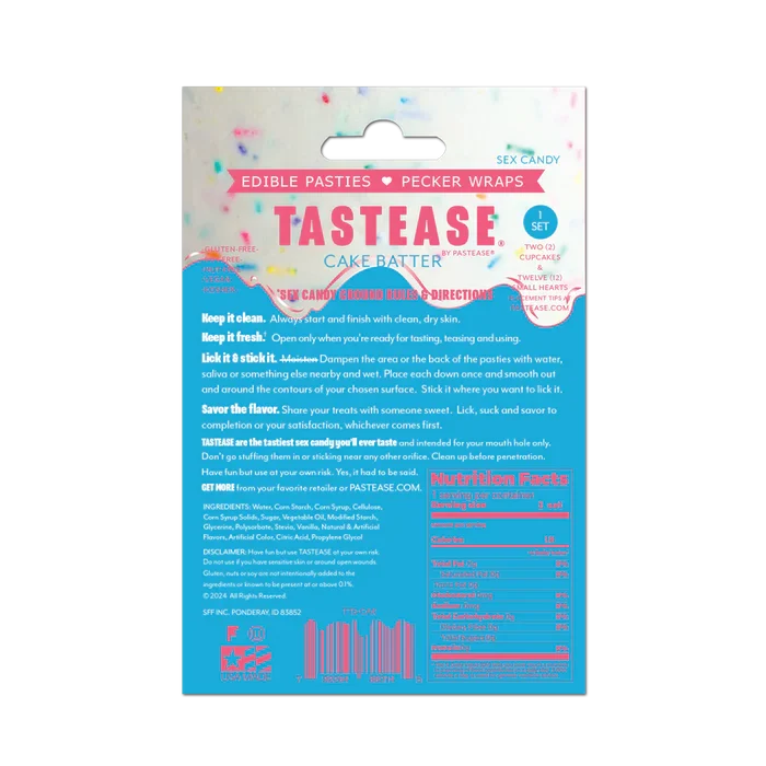 Tastease: Edible Pasties/Pecker Wrap- Cake Batter