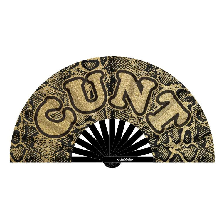 CUNT Fan - glittery gold