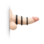 b-Vibe Snug Ring Lite Snug Fit Silicone Cock Ring - 3 Pack