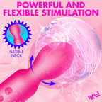 Vibrating Silicone Mini Wand - Pink