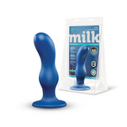 b-Vibe Milk Curved Anal Trainer with Tapered Tip and Suction Cup - 8.5"