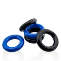 JACKER 5-STACK five-pack tube super-strong  cockrings BLUE/BLACK