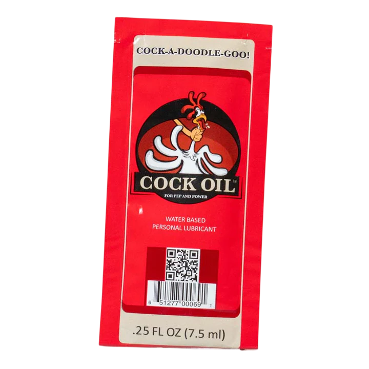 Cock Oil Water-Based Lubricant – Foil Packet 0.25 oz