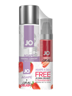 JO Agape 4oz + GWP JO Oral Delight Strawberry Arousal Gel 1oz