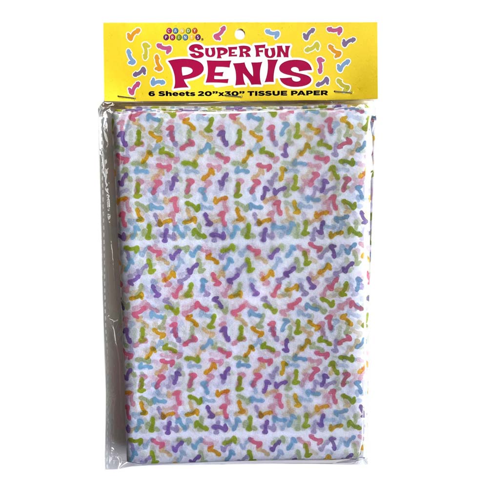 Super Fun Tissue Paper - colourful peckers