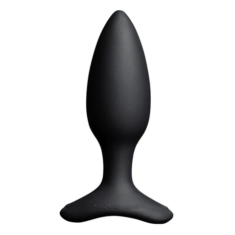 HUSH 2 1.5" BLUETOOTH BUTT PLUG - BLACK WITH APP REMOTE CONTROL