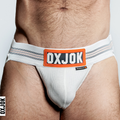 SLINGJOCK upthrust slider-strap jock, WHITE SNOW, MEDIUM