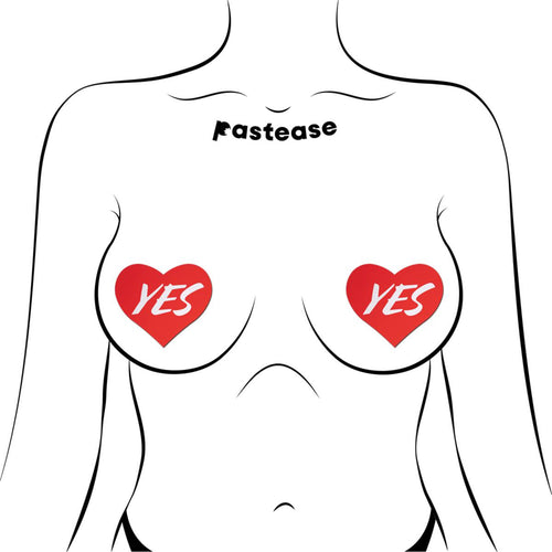 'YES' Red Heart Pasties *