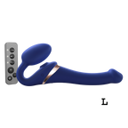 MULTI ORGASM BENDABLE STRAP-ON - L - NIGHT BLUE