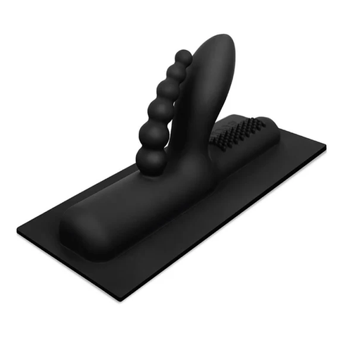 Buckwild - Double Penetration Silicone Attachment - Black With Remote App Control