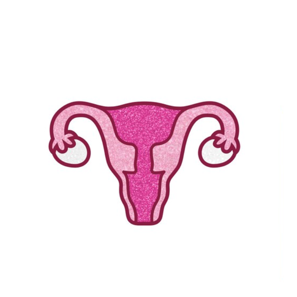 Enamel Pin: Uterus - Sparkly Pink *
